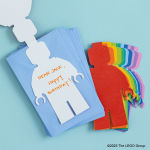 Alternative view 3 of LEGO Minifigure Notecards: 12 Shaped Notecards with Envelopes