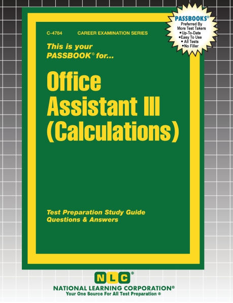 Office Assistant III (Calculations)