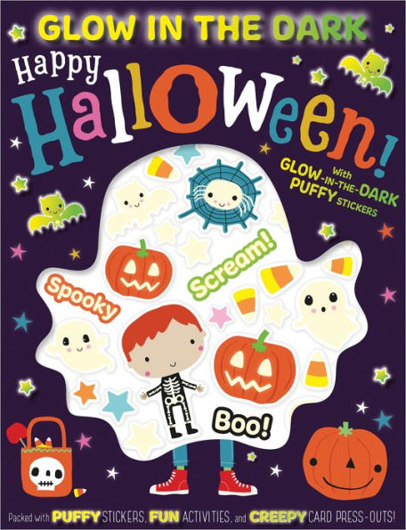 Glow in the Dark Puffy Stickers Happy Halloween!