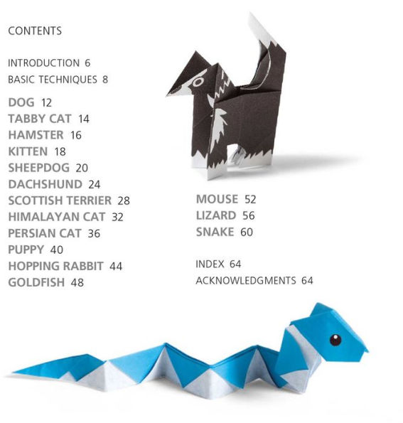 Origami Pets: Paper block plus 64-page book