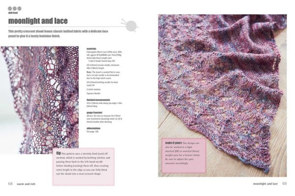 Modern Knitted shawls and Wraps: 35 warm stylish designs to knit, from lacy chunky wraps
