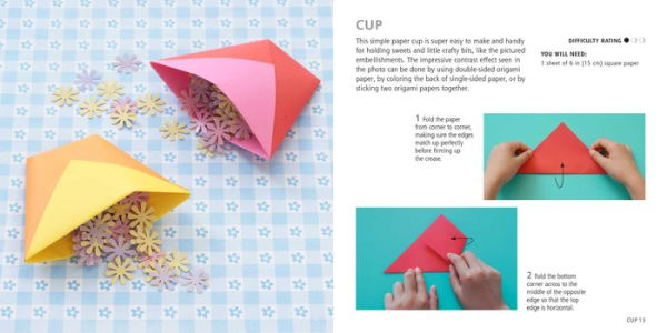 Japanese Origami: Paper block plus 64-page book