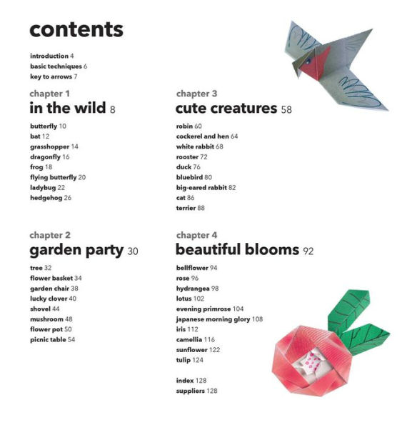 Origami Garden: 35 butterflies, birds, flowers, and more to fold in an instant