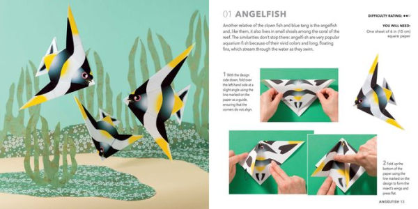 Origami Sea Animals: Paper block plus 64-page book