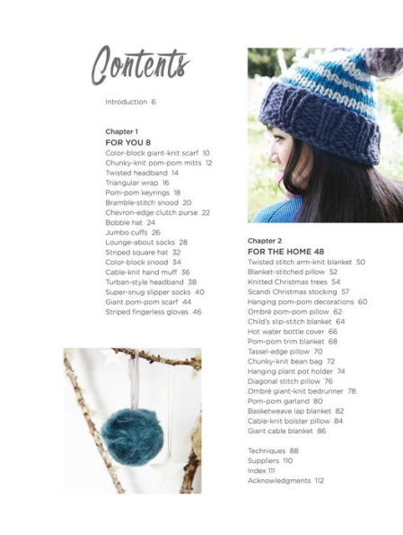 Chunky Knits: 35 projects to make: Stylish and quick designs made with super-size needles