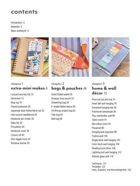 Mini Quilting: 35 modern projects: Quick-to-sew designs to use up fabric from your stash