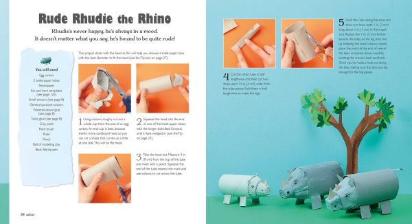 Make Your Own Zoo: 35 projects to make: Cardboard creature crafts for kids made from recycled packaging