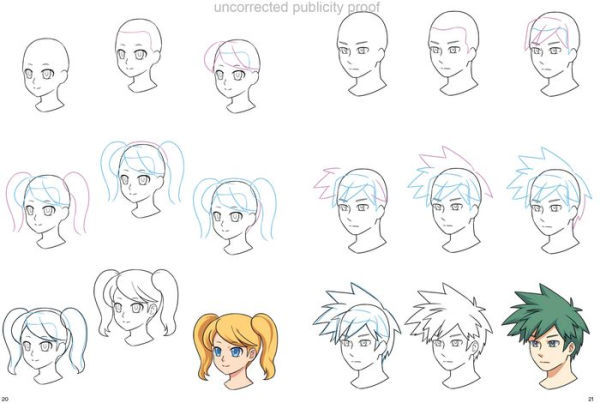 How to Draw Manga Faces in simple steps