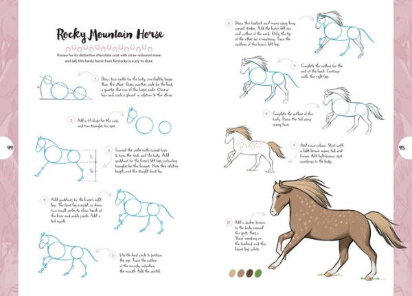 10 Step Drawing: Horses & Ponies: Draw over 50 horses and ponies in 10 easy steps