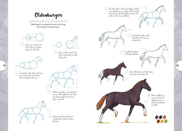 10 Step Drawing: Horses & Ponies: Draw over 50 horses and ponies in 10 easy steps