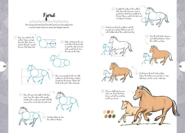 10 Step Drawing: Horses & Ponies: Draw over 50 horses and ponies in 10 easy steps