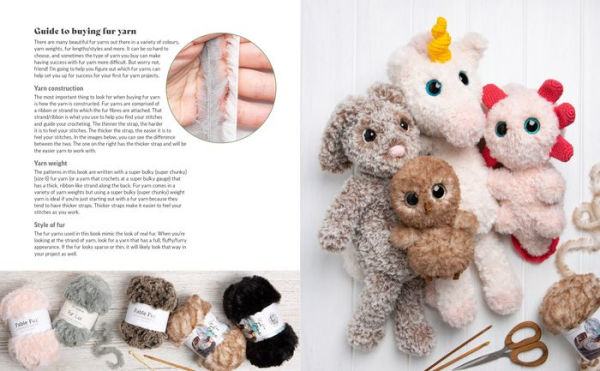 Crochet Furry Animal Patterns: Fun Fur Yarn Tutorial - The Burgundy Basket