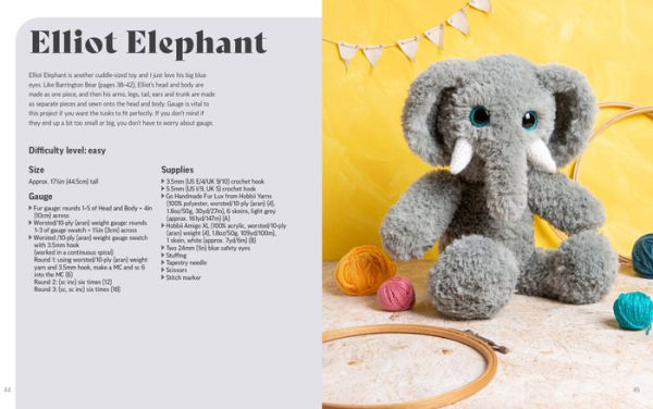 Crochet Furry Friends: 12 faux fur amigurumi animals to make