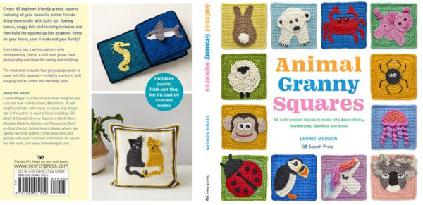 Animal Granny Squares: 40 cute crochet blocks to make into decorations,  homewares, blankets and more