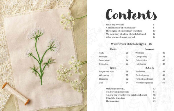 A Love of Cloth & Thread: Among the Wildflowers: Over 25 original embroidery designs with iron-on transfers