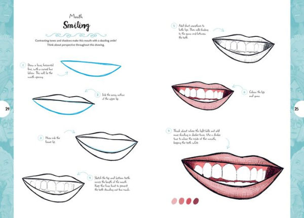 10 Step Drawing: Faces: Draw over 50 fabulous faces in 10 easy steps