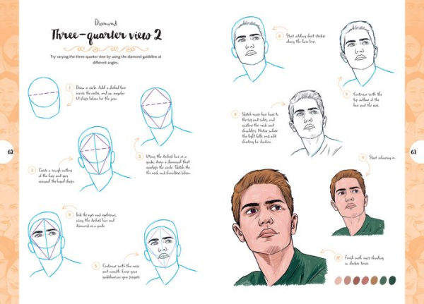 10 Step Drawing: Faces: Draw over 50 fabulous faces in 10 easy steps