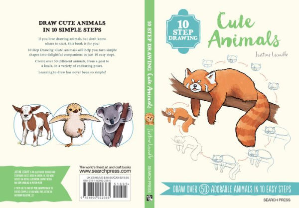 10 Step Drawing: Cute Animals: 'Draw over 50 adorable animals in 10 easy steps