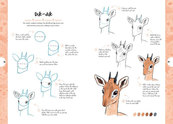 10 Step Drawing: Cute Animals: 'Draw over 50 adorable animals in 10 easy steps