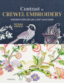 Contrast in Crewel Embroidery: Modern designs stitched on light and dark