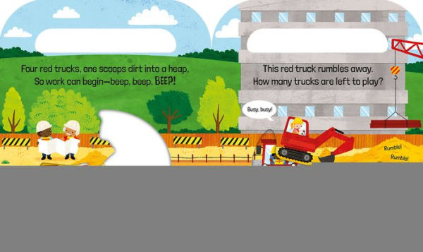 Five Red Trucks