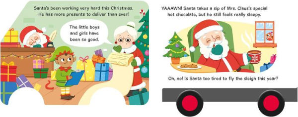 Santa's Sleigh: 2-in-1 Storybook with Pull-Back Wheels