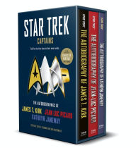 Title: Star Trek Captains - The Autobiographies: Boxed set with slipcase and character portrait art of Kirk, Picard and Janeway autobiographies, Author: Una McCormack