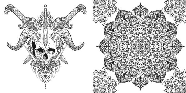 Tattoo Coloring: Adult Coloring Book