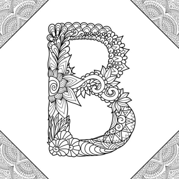 A-Z Coloring: Adult Coloring Book