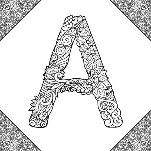 A-Z Coloring: Adult Coloring Book