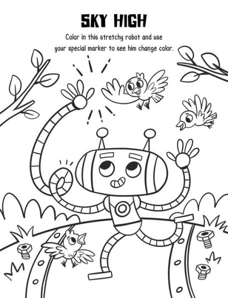 Robots, Racers, Dinosaurs Coloring Set: with Color-Changing Markers