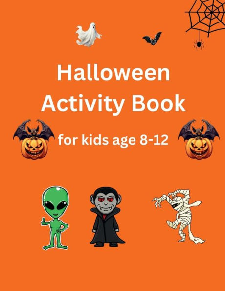 Halloween Activity Book for kids age 8-12