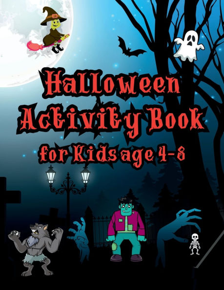 Halloween Activity Book for Kids age 4-8