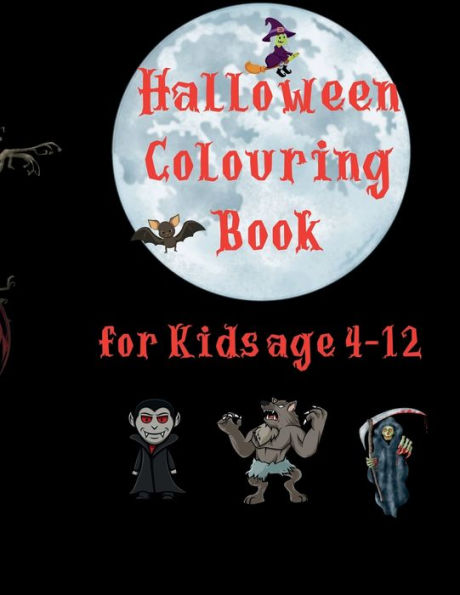 Halloween Colouring Book for Kids age 4-12