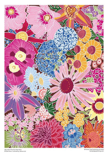 Adult Sustainable Jigsaw Puzzle Kate Heiss: Abundant Floral: 1000-pieces. Ethical, Sustainable, Earth-friendly