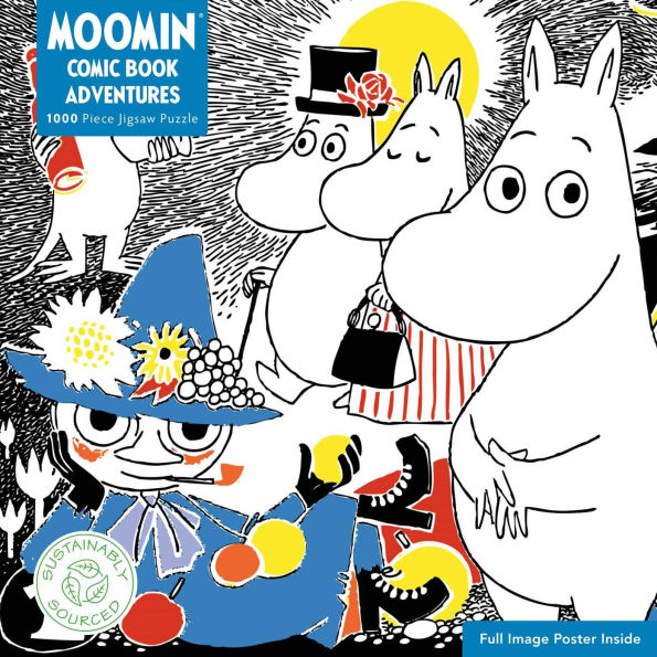 Adult Sustainable Jigsaw Puzzle: Moomin: Comic Strip, Book One: 1000-pieces. Ethical, Sustainable, Earth-friendly