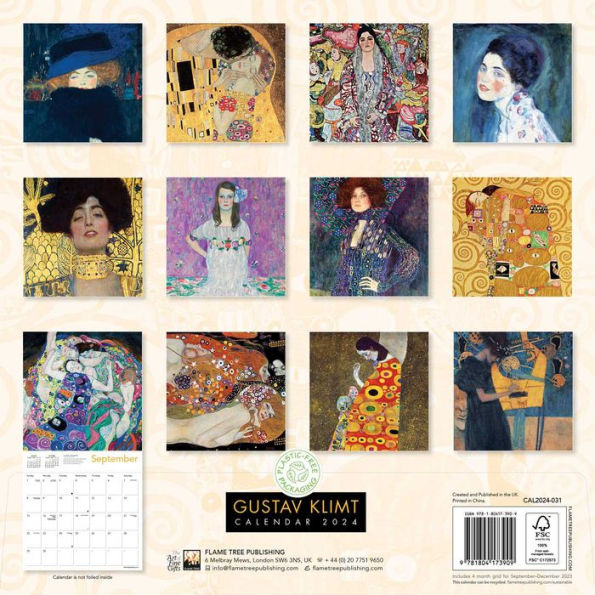 Gustav Klimt Wall Calendar 2024 Art Calendar By Gustav Klimt Barnes