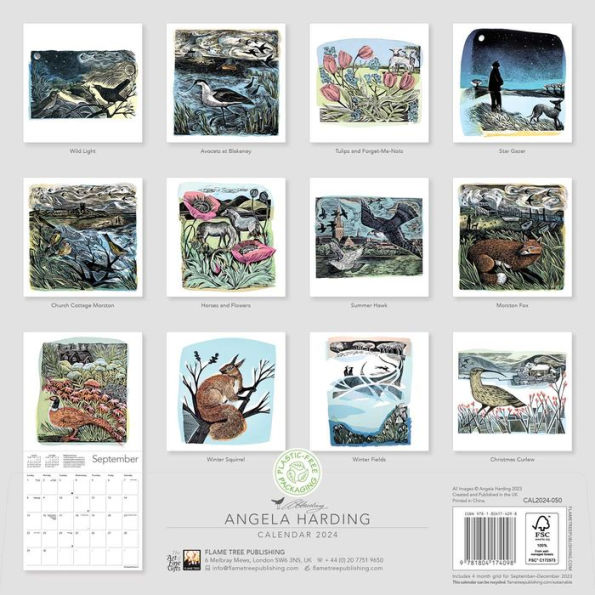 Angela Harding Wall Calendar 2024 (Art Calendar) by Flame Tree Studio