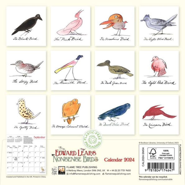 Feathered Friends 2024 Wall Calendar: Watercolor Bird Illustrations by  Geninne Zlatkis