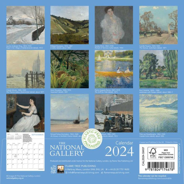 The National Gallery Mini Wall Calendar 2024 (Art Calendar)