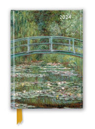 Download ebook pdfs for free Claude Monet: Bridge over a Pond of Waterlilies 2024 Luxury Diary - Page to View with Notes in English by Flame Tree Studio DJVU CHM