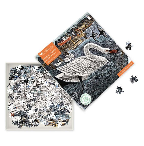 Adult Sustainable Jigsaw Puzzle Angela Harding: Southwold Swan: 1000-pieces. Ethical, Sustainable, Earth-friendly