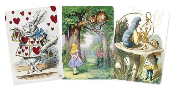 Alice in Wonderland Set of 3 Standard Notebooks