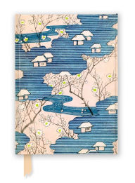 Title: Japanese Woodblock: Cottages with Rivers & Cherry Blossoms (Foiled Journal), Author: Flame Tree Studio