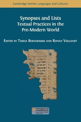 Synopses and Lists: Textual Practices in the Pre-Modern World