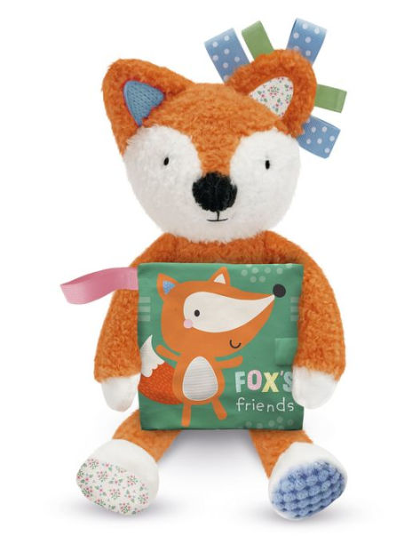 Sensory Snuggables Medium Plush Fox with Cloth Book by Make Believe ...