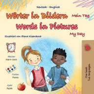 Title: Words in Pictures - My Day (German English Bilingual Children's Book), Author: Kidkiddos Books