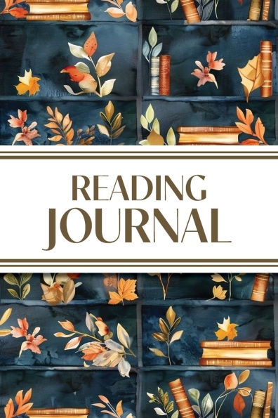 Reading Journal (Watercolor Fall Leaves Bookshelves): 6"x9" Book Lover's Diary; Book/Series Reviews, Reading Tracker, Favorite Book List, Favorite Quotes, Reading Challenges, and More!