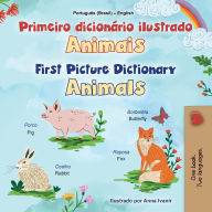 Title: First Picture Dictionary - Animals (Portuguese Brazilian English Bilingual Children's Book), Author: Kidkiddos Books