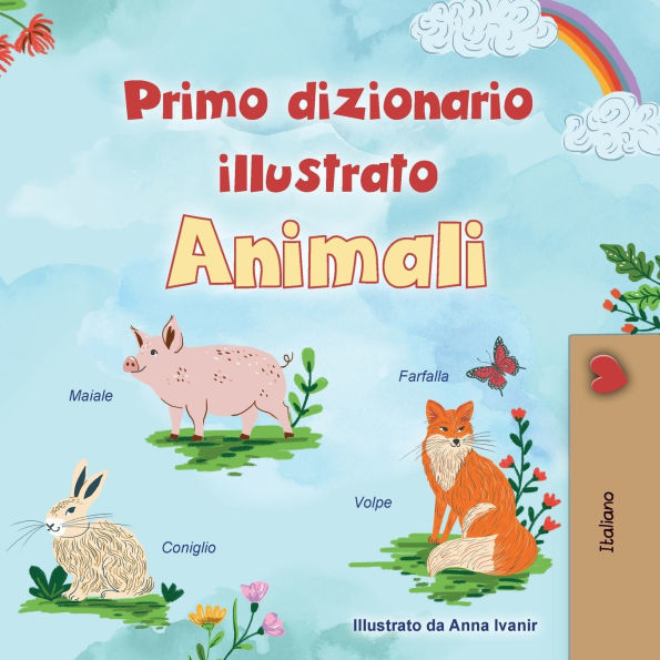 First Picture Dictionary - Animals (Italian Children's Book)